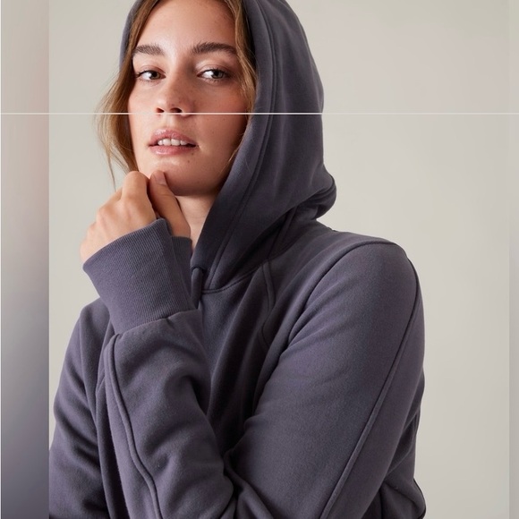 NWT Athleta Hoodie Women’s 2X Plus Nightfall Purple Retroplush Revive Sweatshirt - Picture 5 of 9
